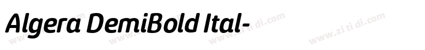 Algera DemiBold Ital字体转换